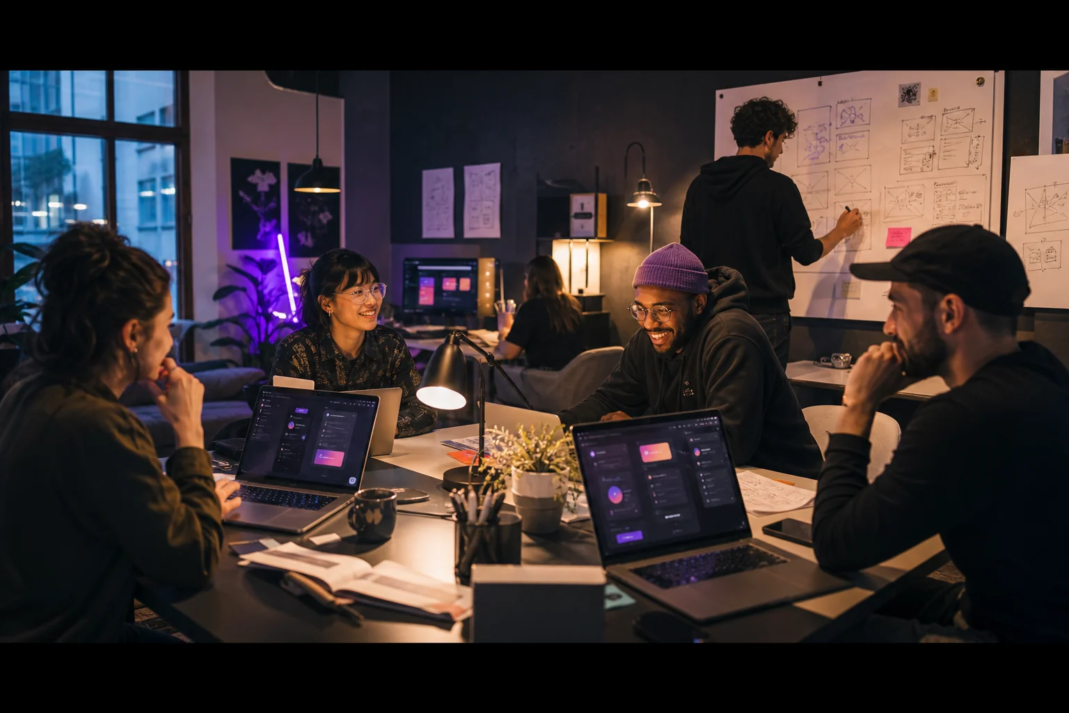 Team bei der Entwicklung einer modernen Gaming-Plattform